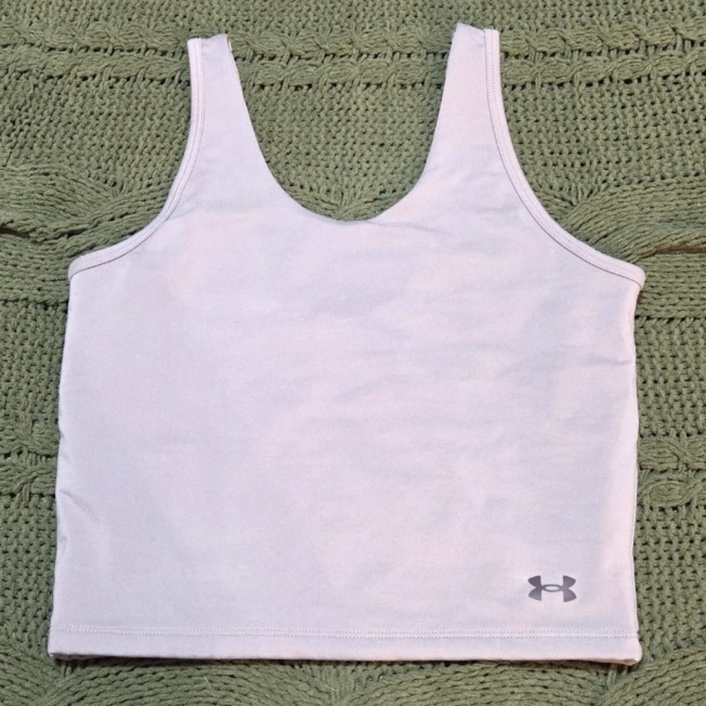 Under Armour Motion Tank Top Athletic Workout Shirt Grey Purple